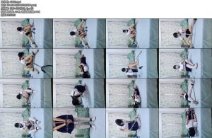 [新月原创] 玉箫原创玉箫家庭作业24拘束道具试用2难度升级体操服驷马白丝肉丝金属皮铐各种姿势探究-丝依依