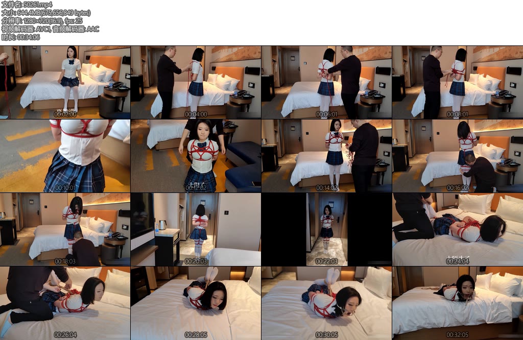 [随心原创] 刘密白丝JK红绳紧缚-丝依依