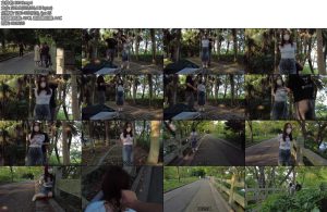 [晓鹿绳艺] 户外挑战户外挑战锻炼模特的胆量要求寻找陌生人带上口球并且在陌生人面前表演最后还要去寻找陌生人解开自己身上的绳子-丝依依