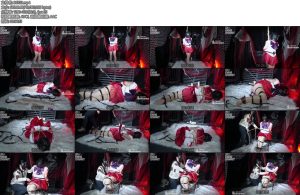 [莉雅原创] 多重拘束逃脱挑战cosplay紧缚蛋蛋棒子紧缚实验头套皮带-丝依依