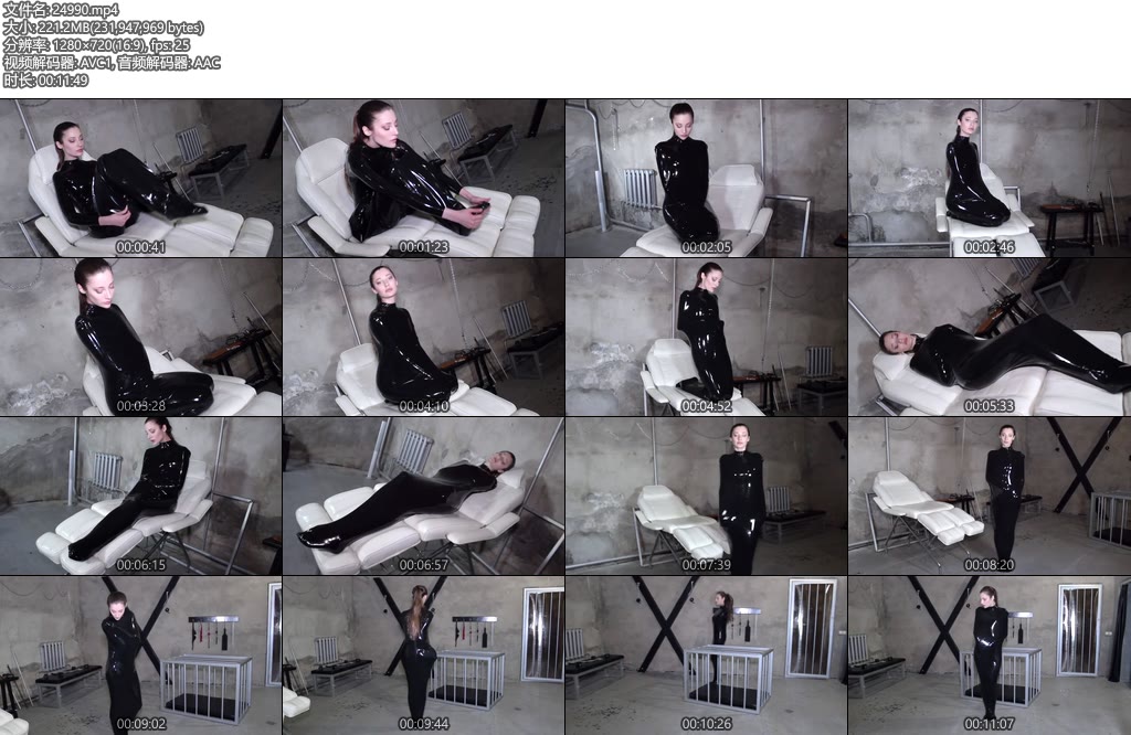 [欧美绳艺] Natasha女神胶衣乳胶睡袋play-丝依依