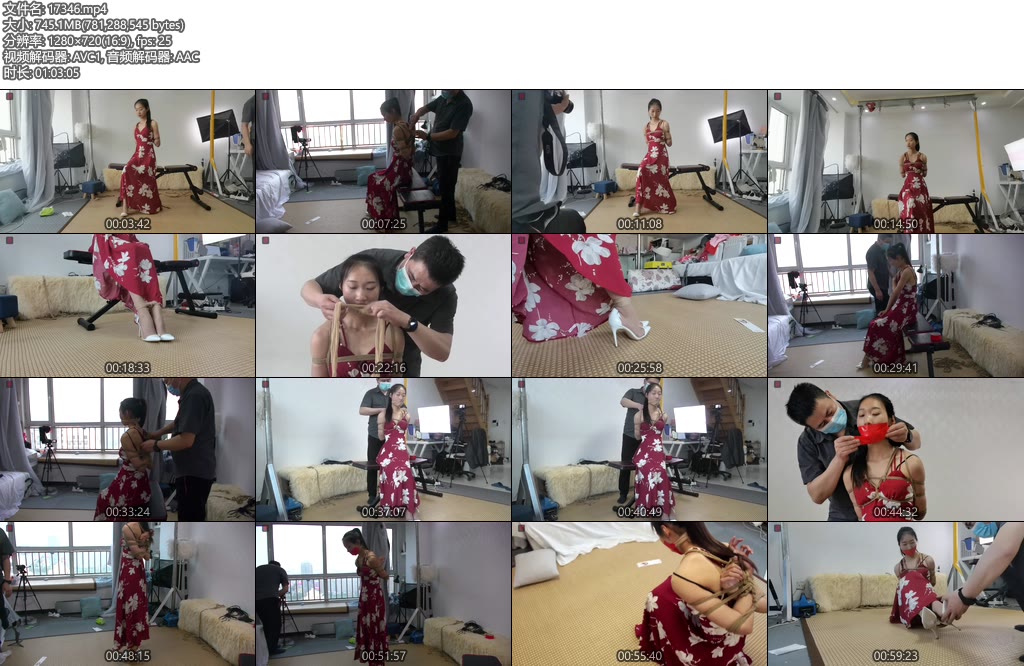 [绳之韵] 矜持的新人小老师苗苗绳艺初体验（1-2合并版）后手观音、丝袜堵嘴、很到位的后高手-丝依依