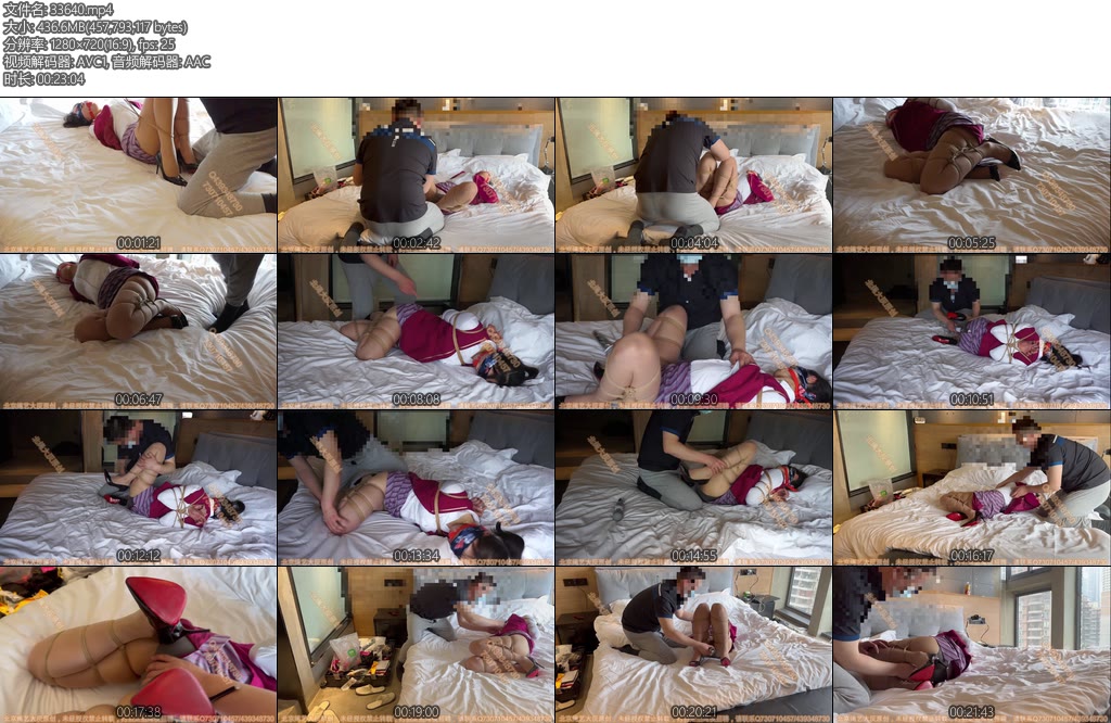 [BJ原创] 北京绳艺 某航在职甜美空姐南航（第二集）制服肉丝高跟蒙眼堵嘴超紧并肘观音大力捏熊爱抚丝腿棒棒强高-丝依依