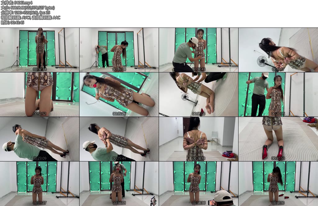 [冰悦原创] 超紧股绳勒裆五花捆绑跪着带5·5超大口球痛苦挣扎-丝依依