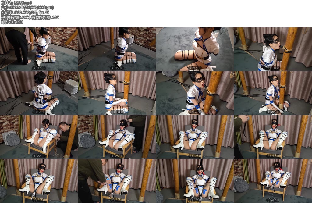 [随心原创] 雅熙魔法战士扎带极限观音极度诱惑的口舌训练电击-丝依依