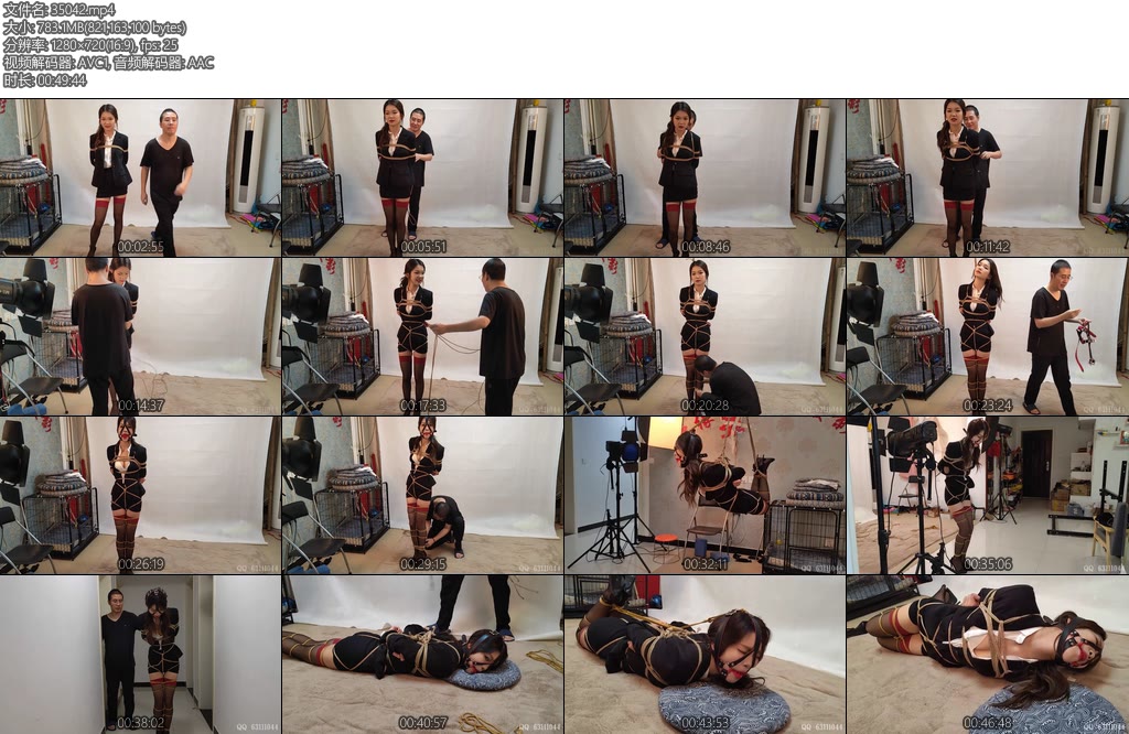 [随心原创] 陈雨溪白领装驷马悬吊马具口球-丝依依