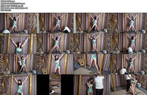 [随心原创] 苏樱 绿旗袍 极限火字形拷问-丝依依