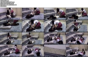 [新月原创] 佳怡寒欣两个初次合作的女孩玩K9架和镣铐还是很感人的-丝依依