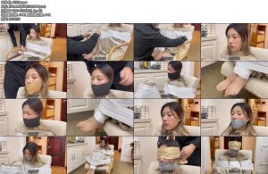 [默示录] 缚艺录小晗统一降价3种胶带的封嘴束缚挣扎-丝依依
