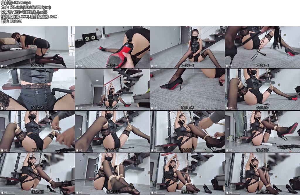 [花与寻] 狗链牵引牵着一条皮衣小狗乖乖的在地上爬行还学小狗尿尿羞耻度拉满-丝依依