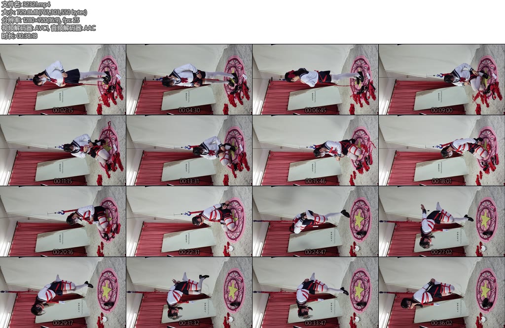 [坎喵原创] 过膝白丝水手服JK后手直臂折腿悬吊自缚-丝依依