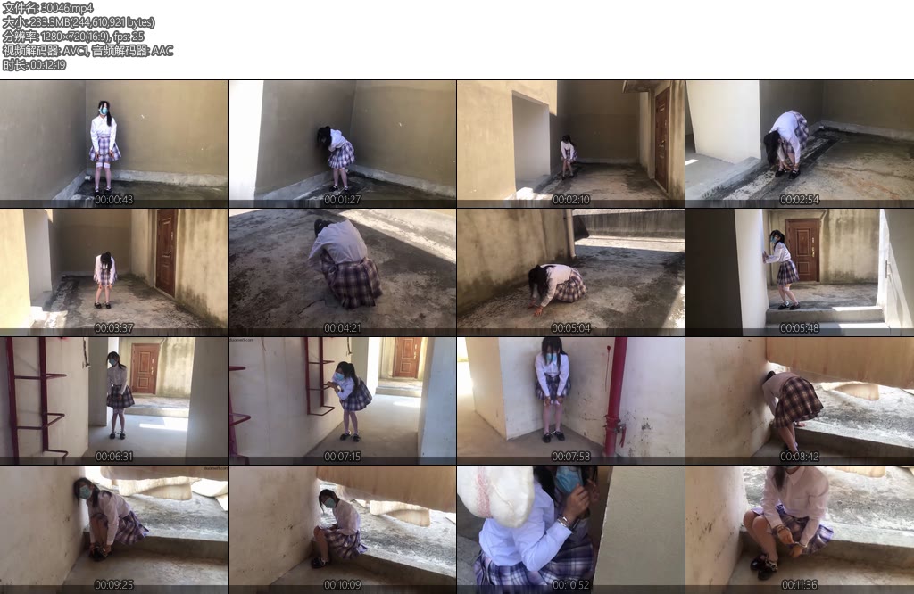 [新月原创] 佳怡白丝JK户外玩镣铐带着遥控蛋挣扎忍耐最后以为有人来被吓的不轻-丝依依