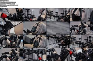 [JIOJIO原创] 肉便器奴隶计划全新调教室白毛黑色PU漆皮高跟长靴套装郊狼电击皮鞭SP对镜放置调教椅子震动B炮机插入假阳抽插固定前列腺强制狂出精华液体-丝依依