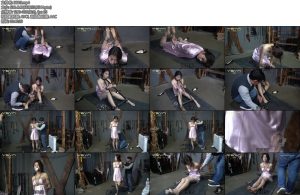 [一绳有你] 睡衣女孩漂亮女生菲菲被金属镣铐驷马重金属拘束堵嘴日式单腿吊各种折磨-丝依依