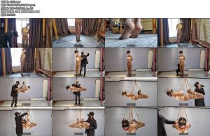 [一绳所爱] 老鬼初心制作优优内衣捆绑TJ上集灰咖丝马具口球小玩具痛苦吊-丝依依