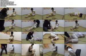 [新月原创] 雨晴定拍胶带捆绑绳子捆绑挣扎驷马坐绑裤里肉丝最后脚趾解锁手机逃脱失败-丝依依