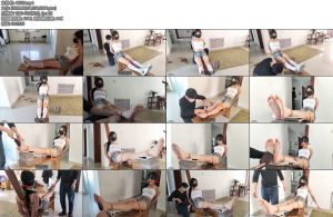 [精致原创] 小岛子体验老虎凳赤脚痒痒-丝依依