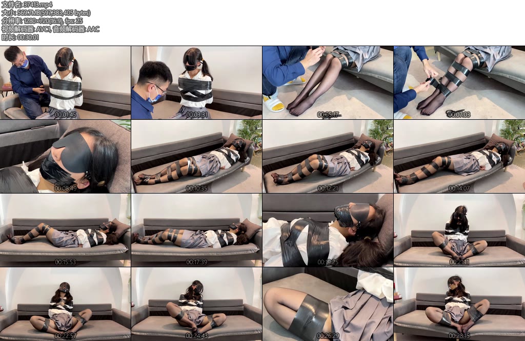 [默示录] 缚艺录小萌黑色胶带与JK的结合173的黑丝腿看起来就是香-丝依依