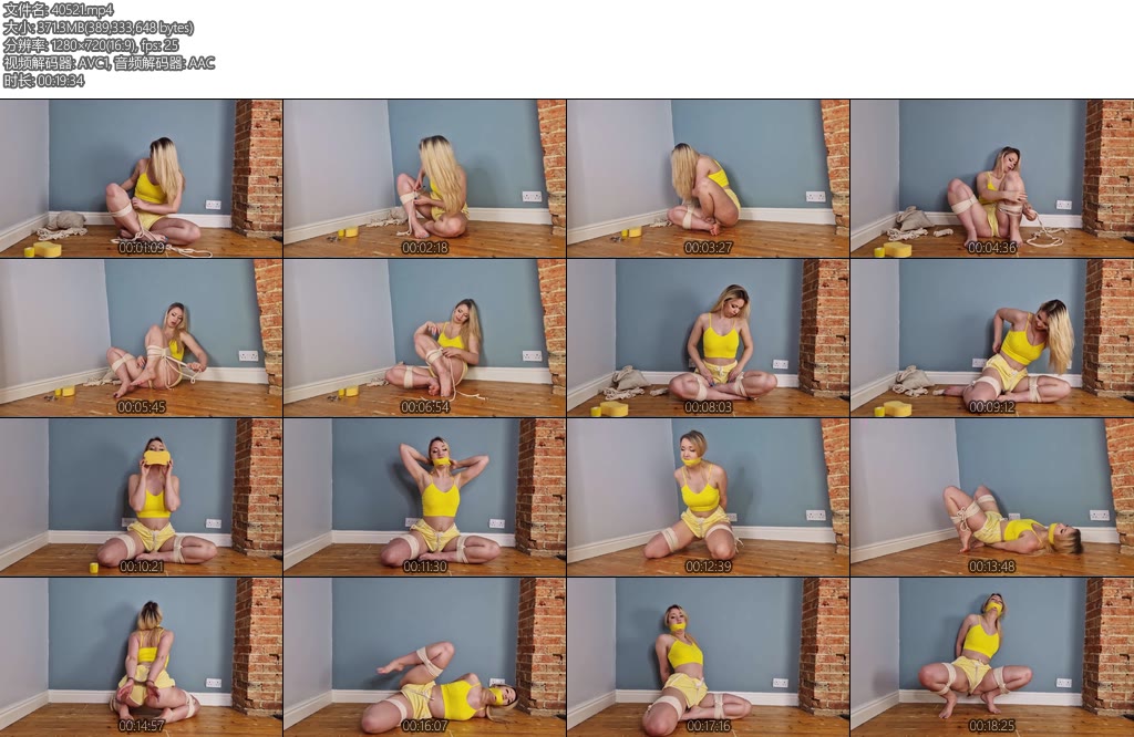 [欧美绳艺] SELF BONDAGE IN SUNSHINE YELLOW-丝依依