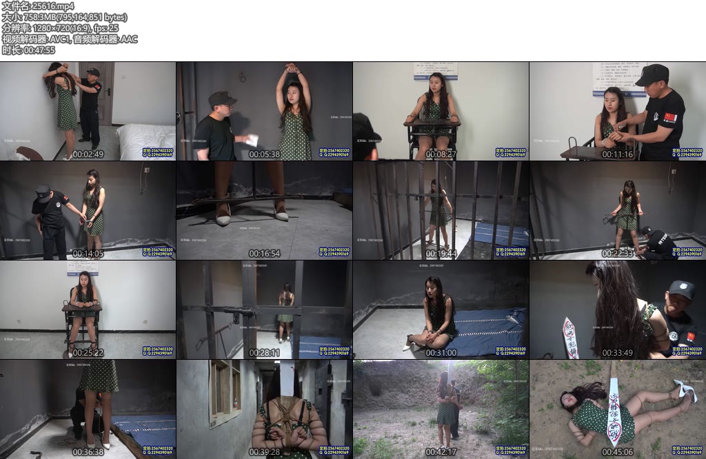 [MJ影视] 万丈深渊 漂亮的琪琪为了买包包衣服替朋友捎带包裹身陷万丈深渊被带上工字刑具-丝依依