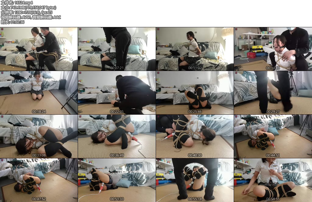 [绳之韵] 小学妹瑾瑜JK、长筒袜，桃缚，环形口枷，无奈与无助-丝依依