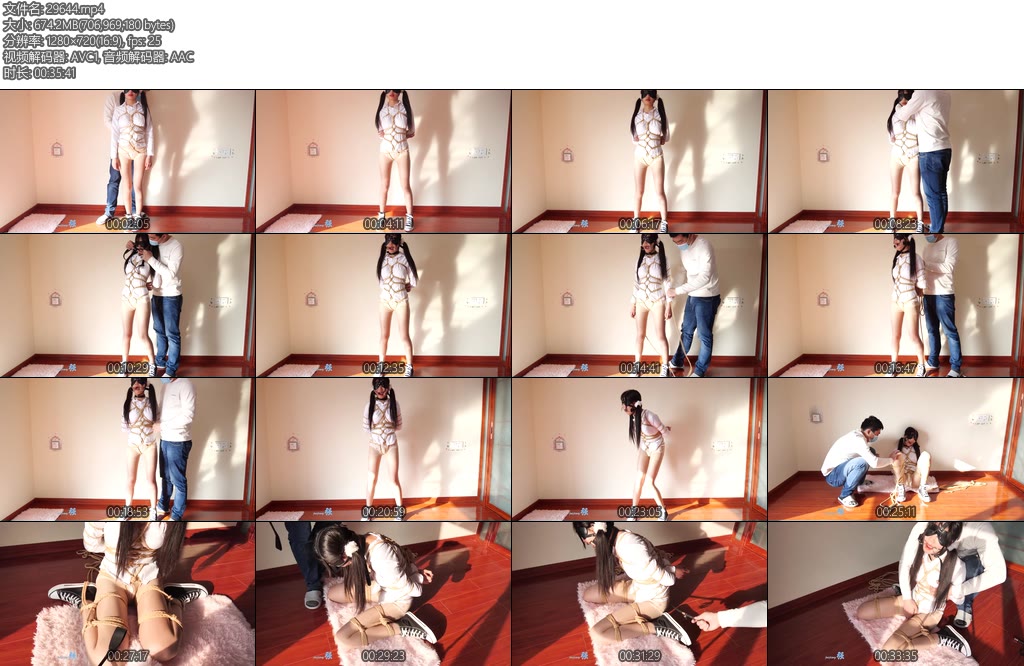 [小羽原创] 零定拍调教动就会被惩罚龟甲缚平地站立不靠墙两腿-丝依依