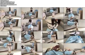 [凉叶子] 白丝叶子皮带与绳子的封锁只有挣扎没有逃脱-丝依依