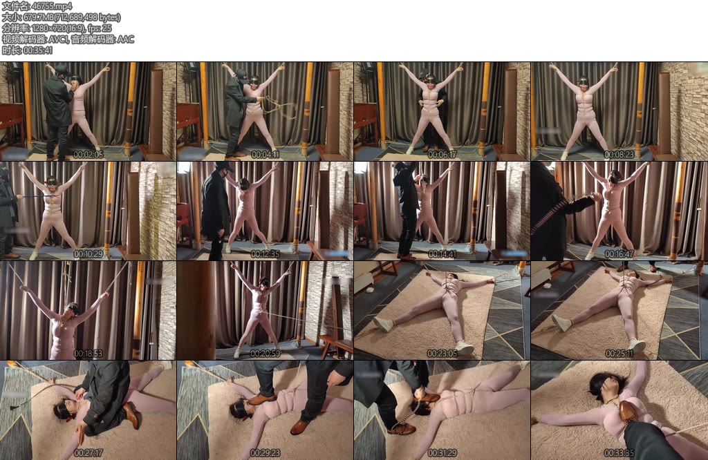 [一绳所爱] 丰满小m雯雯大字捆绑各种折磨-丝依依