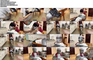 [默示录] 小汪6层胶带严实封嘴白丝袜套头再用胶带封个严实-丝依依