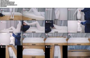 [九尾少女] 木乃伊装箱玩具X_X后全包多重包裹全身紧绷呼吸被严重抑制在全包木乃伊状态下CG嵌入人形摸具装箱封闭严密的禁锢下-丝依依