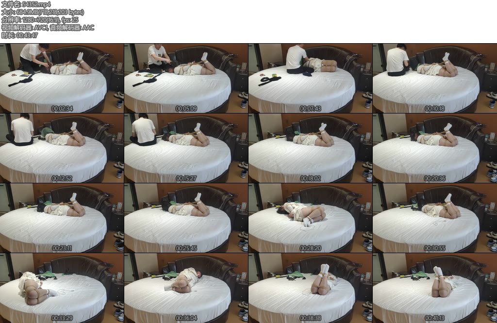 [追逐梦想] 丝袜白袜驷马捆绑呼吸控制期间激烈挣扎-丝依依