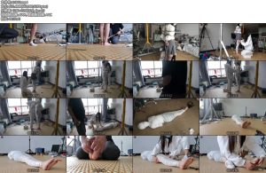 [绳之韵] 心软的菲菲，变成木乃伊的小诺，小诺第一拍（第三集上集）全包TK玩脚：菲菲练手虐小诺，全包、TK-丝依依