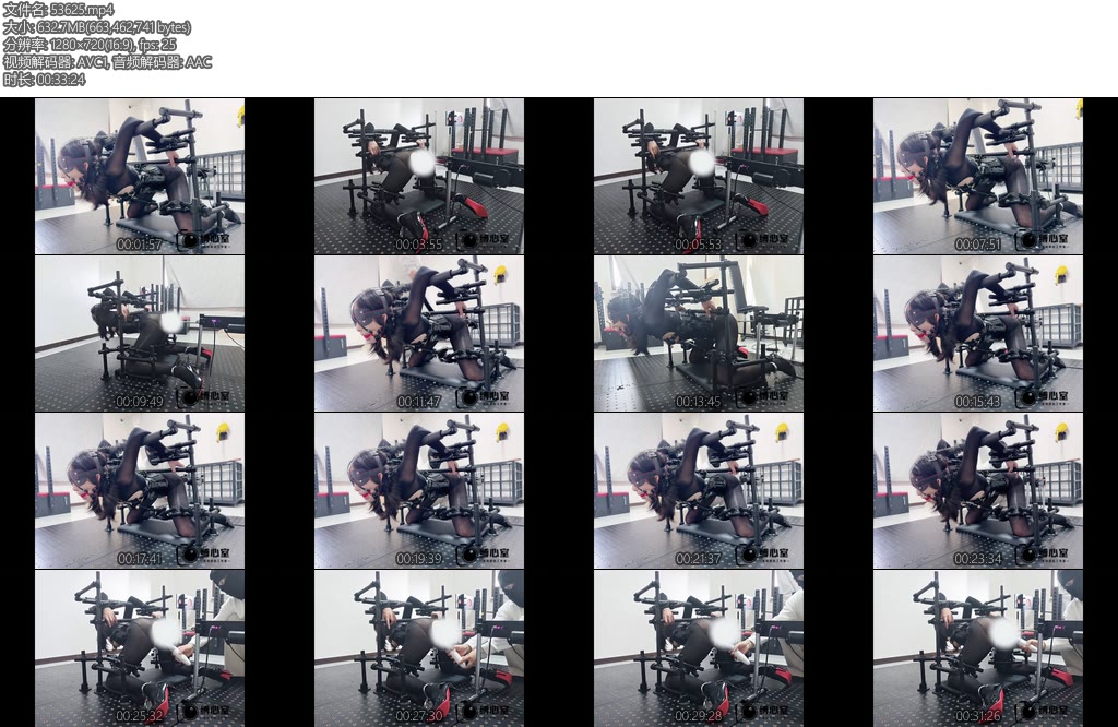 [缚心室] 油光黑丝女特工被俘记大型拘束架伺候修长美腿完美身材炮机AV棒折磨完全无法挣扎只能无助的扭屁股口水直流-丝依依