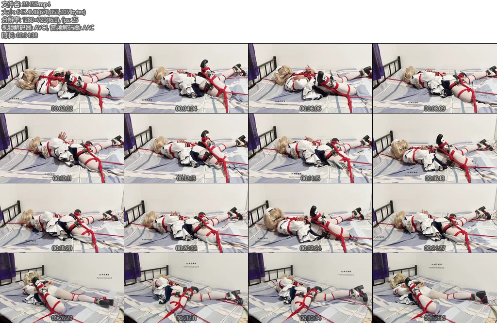 [坎喵原神] cos芭芭拉折腿驷马床上固定放置电击强高（下）-丝依依