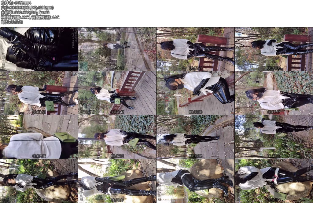 [栗栗子] 被命令的女销售员02户外强高小区强高户外调教快乐蛋紧身连体皮衣OL皮袜皮手套龟甲缚反复强高-丝依依