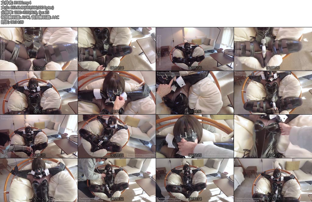 [鹿角与猫爪] 连体黑丝兔女郎胶带犬缚四肢牢牢固定到椅子上胶带封嘴封鼻绝闷震动强高抓痒抚摸放置伪娘-丝依依