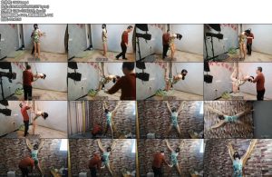 [随心原创] 杨蕊 荷叶旗袍 空中悬吊 X架上的震动享受-丝依依