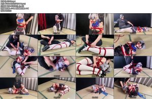 [象人原创] 小0cos德莉莎超长时间的驷马 极限马具口塞头脚收紧绝活驷马来了-丝依依