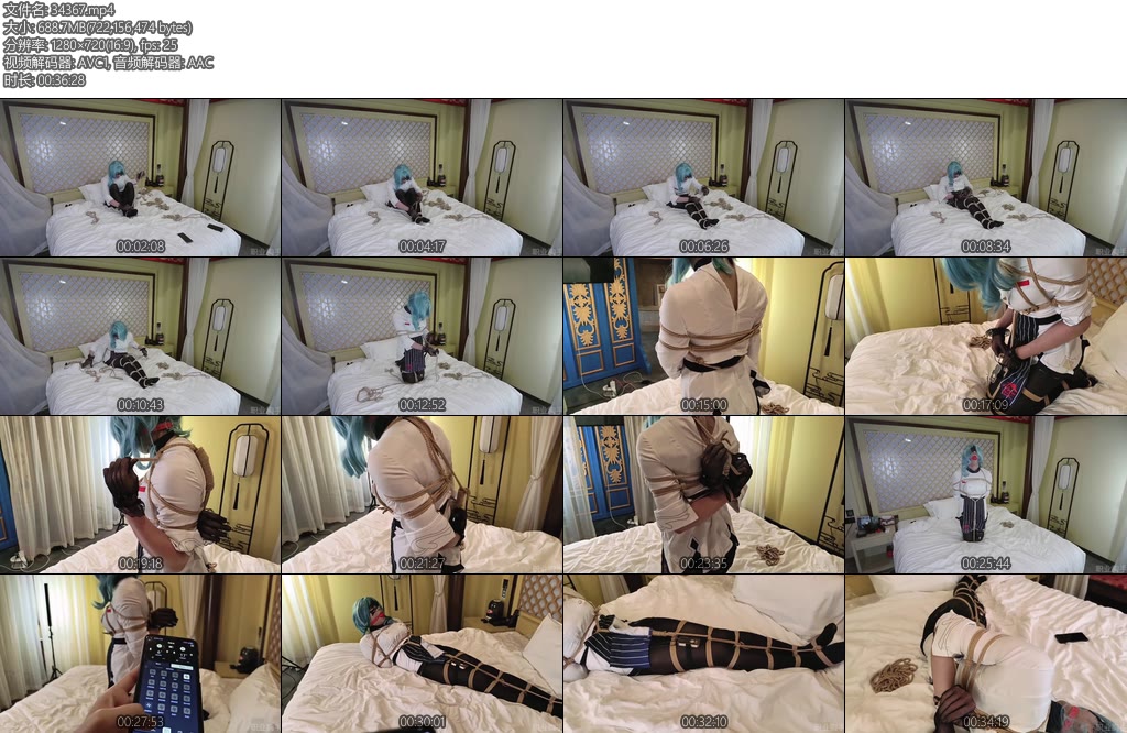 [亚洲绳艺] 职业胸手 超紧自缚脱缚不能-丝依依