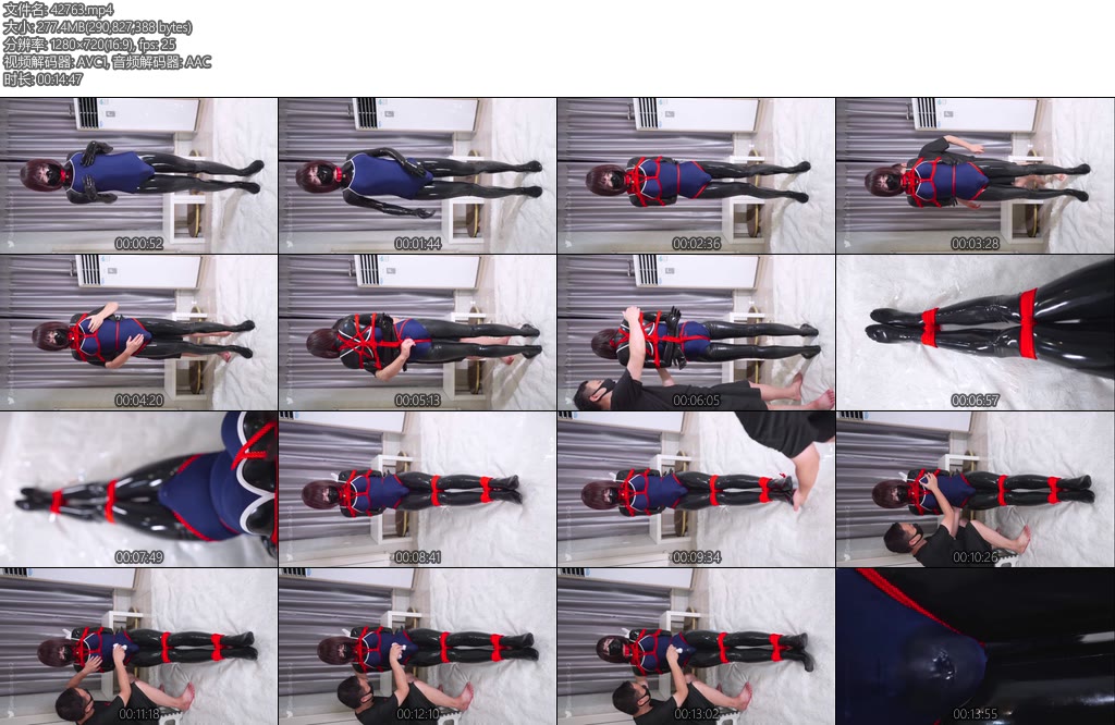 [CD伪娘] 刻猫猫男娘黑胶衣死库水贞操锁-丝依依