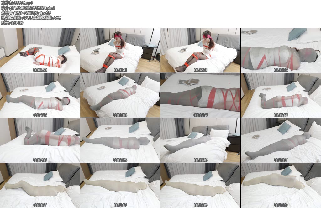 [红鲤鱼] 三层超紧身丝袜睡袋全包木乃伊新模特-丝依依