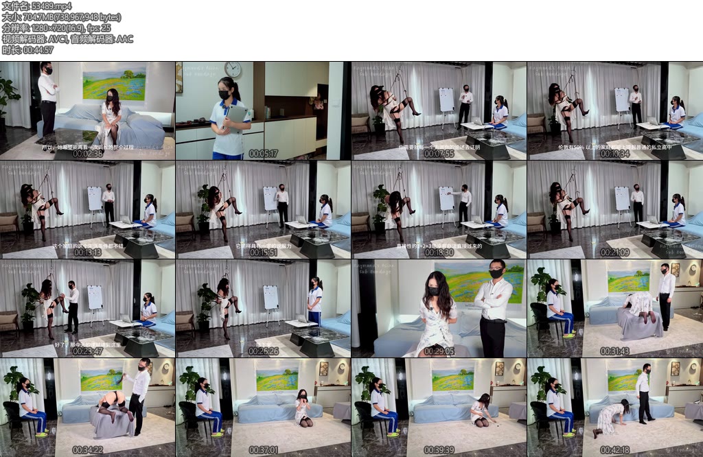 [Raymond] 精品大片年轻的陪读妈妈第五集女儿补课时被羞耻的堵嘴蒙眼吊在旁边陪着的妈妈随后的训练中又被多次要求向女儿自述感受-丝依依