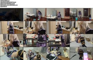 [苏苏原创] 小萝莉女仆装手铐脚镣尾巴做家务跪爬抚摸捆绑脚趾铐挠痒蛋蛋调教-丝依依