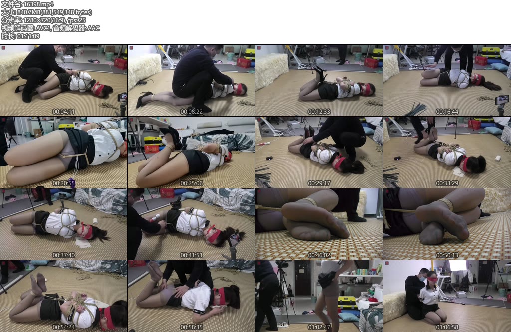 [绳之韵] 美女销售小凡的绳艺 大片 ，一个多小时的痛苦折磨——驷马捆绑，口球、口水-丝依依