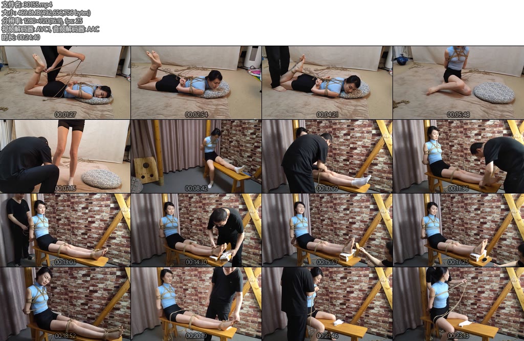 [随心原创] 苏樱绳艺紧缚（02）性感尤物挣扎无用驷马捆绑老虎凳体验白袜裸足tk-丝依依