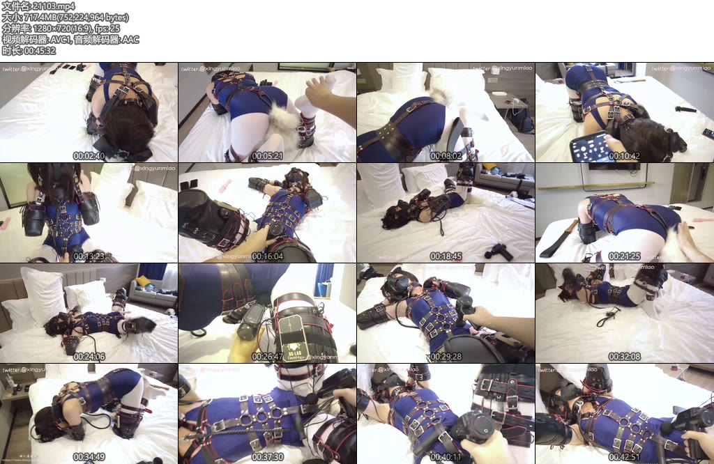 [鹿角与猫爪] 爪爪穿上K9套装+尾巴插件 被八个贴片双电击器电啦！鞭打训练器固定糟蹋-丝依依