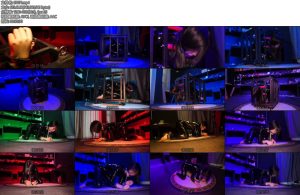 [胜景影视] 这么小的笼子也能锁M女M被戴上大号口球锁在狭小的笼子里以及戴上K9连体颈手脚枷禁锢-丝依依