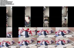 [亚洲绳艺] 槿榆喵白丝艾莉cos自缚外出被发现被装箱带回家捆绑调教QWQ-丝依依