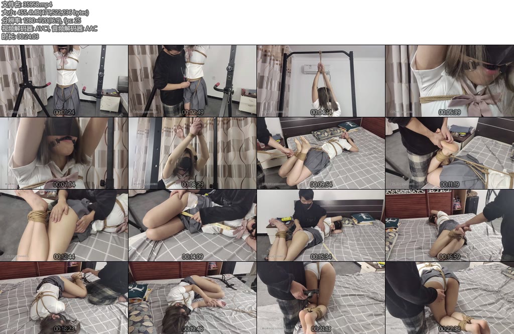 [御仙原创] 凌辱清纯的女大学生吊缚股绳SPTK口球-丝依依