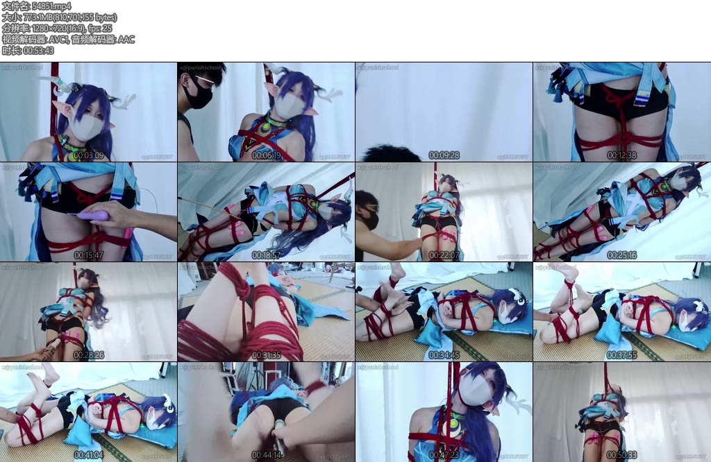 [惩戒学院] 菈乌码强膏窒西游戏原神菈乌码COS强高吊紧窒西呼吸抑置驷马蛇缚-丝依依